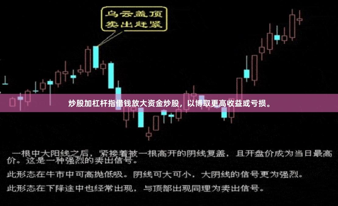 炒股加杠杆指借钱放大资金炒股，以博取更高收益或亏损。
